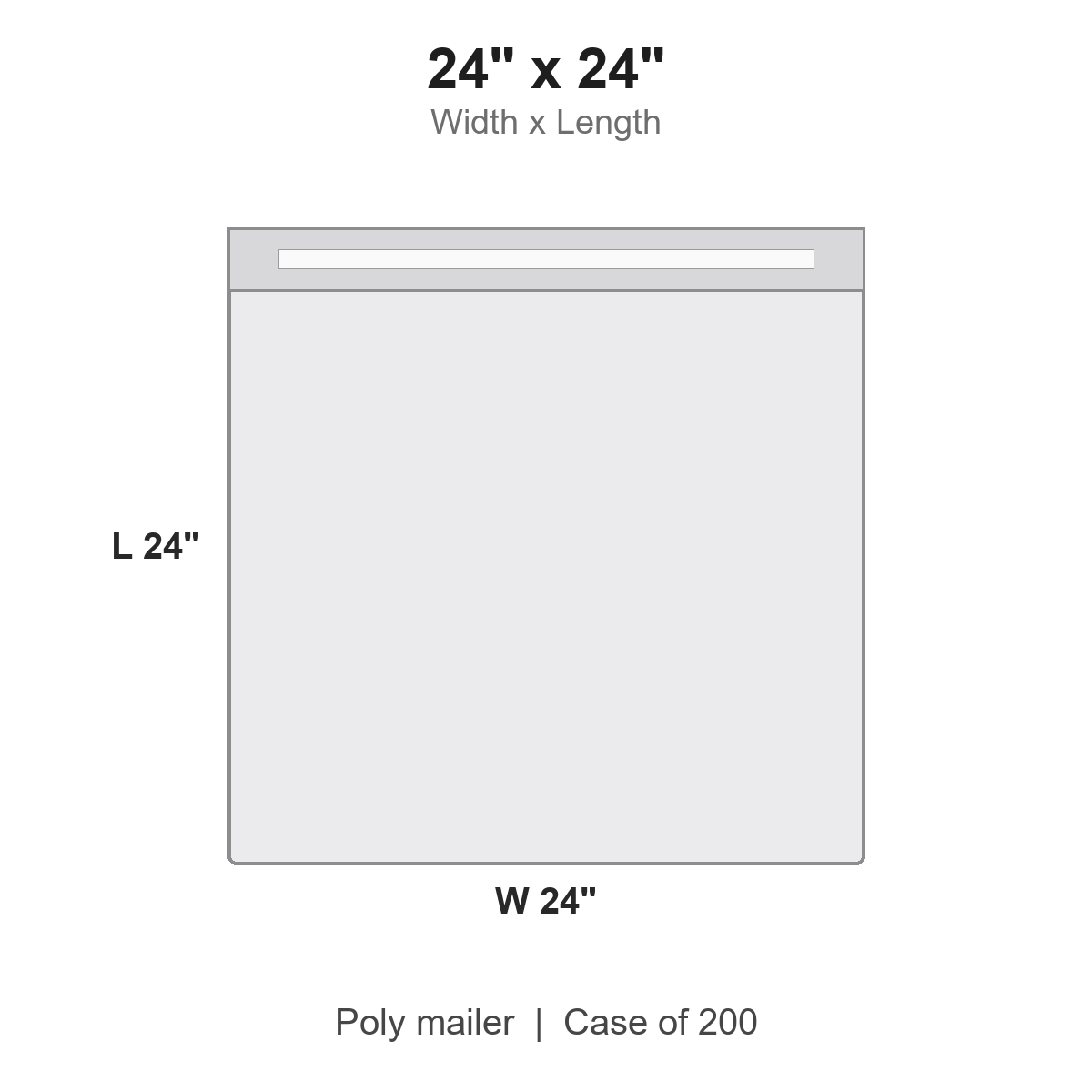 24" x 24" Poly Mailers with Tear Strip