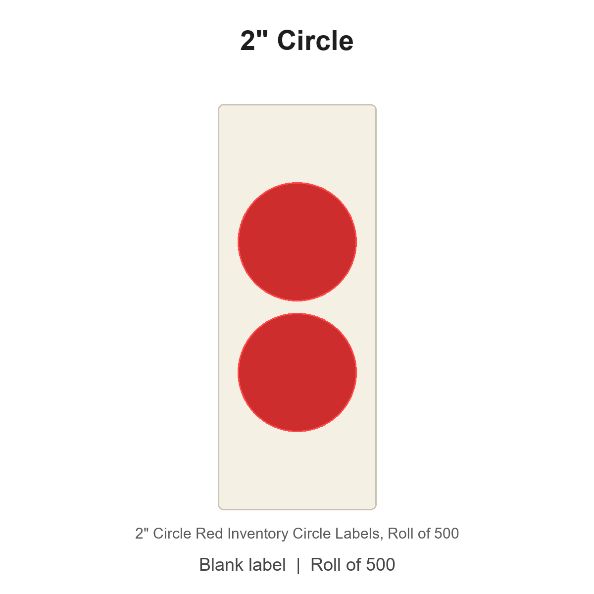 2" Circle Red Inventory Circle Labels