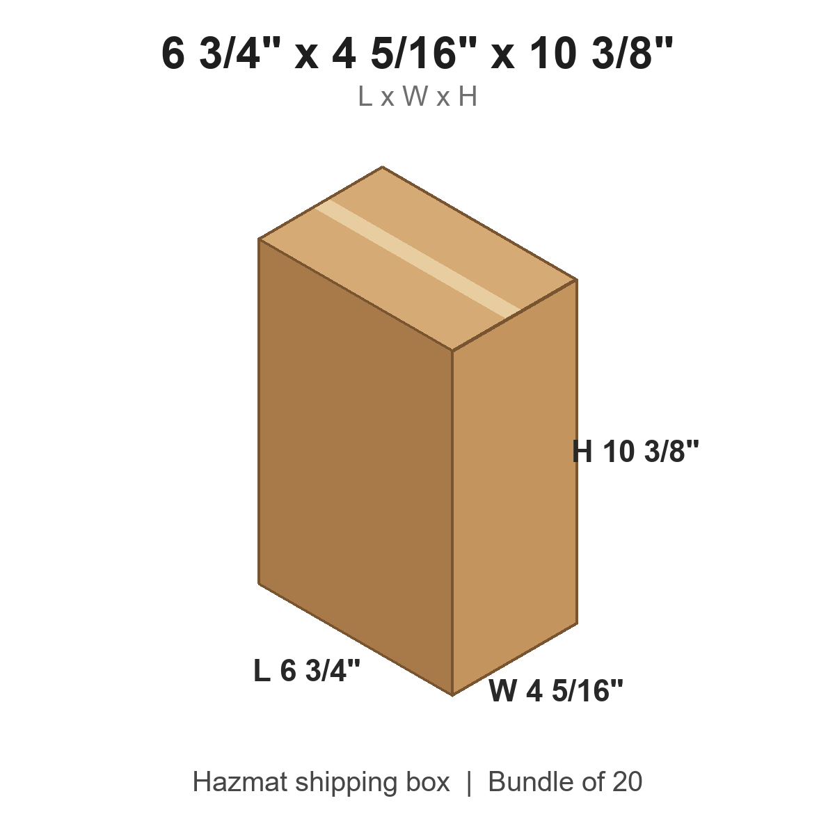 6.75x4.3125x10.375 Gallon F-Style Boxes