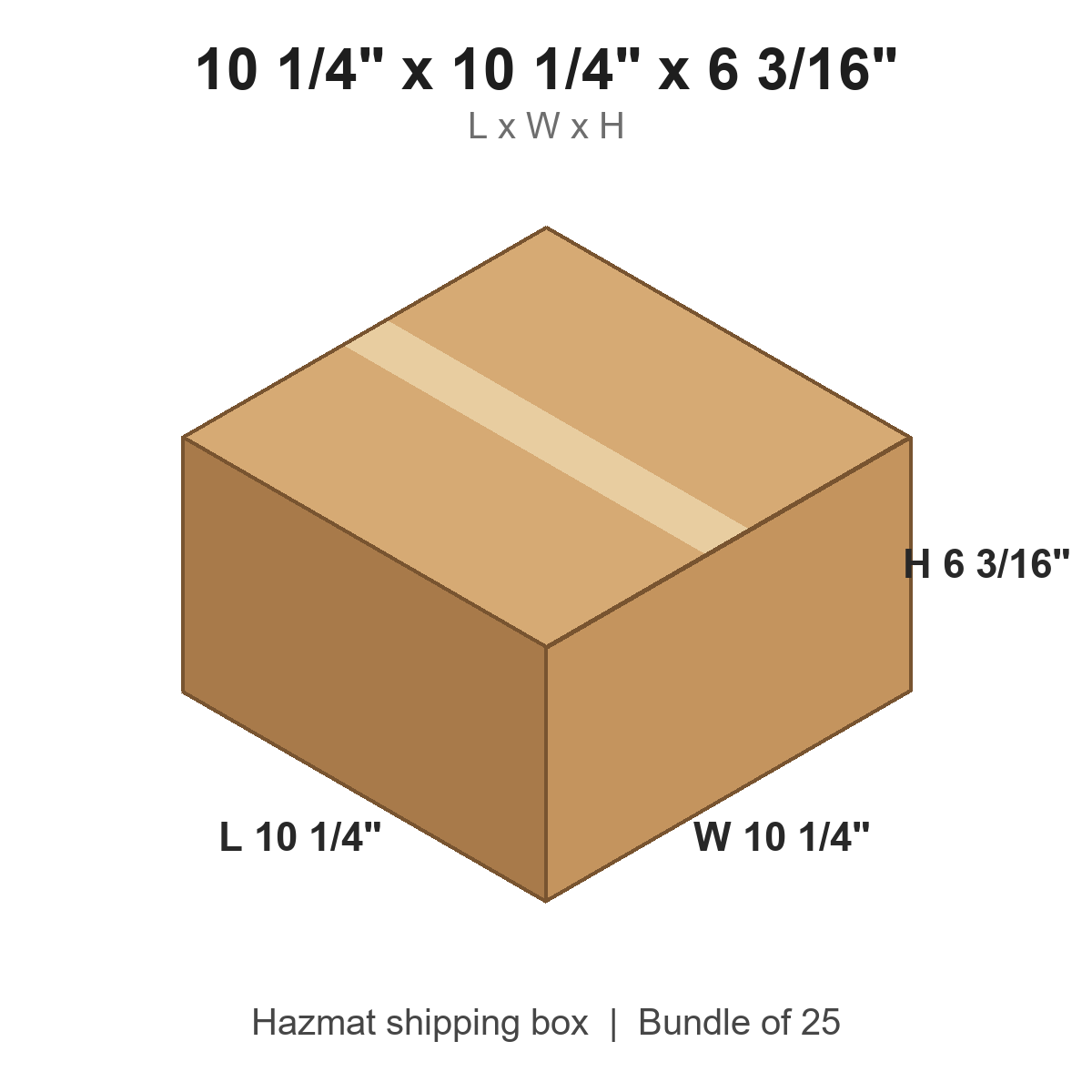 10.25x10.25x6.1875 Quart Paint Can Boxes