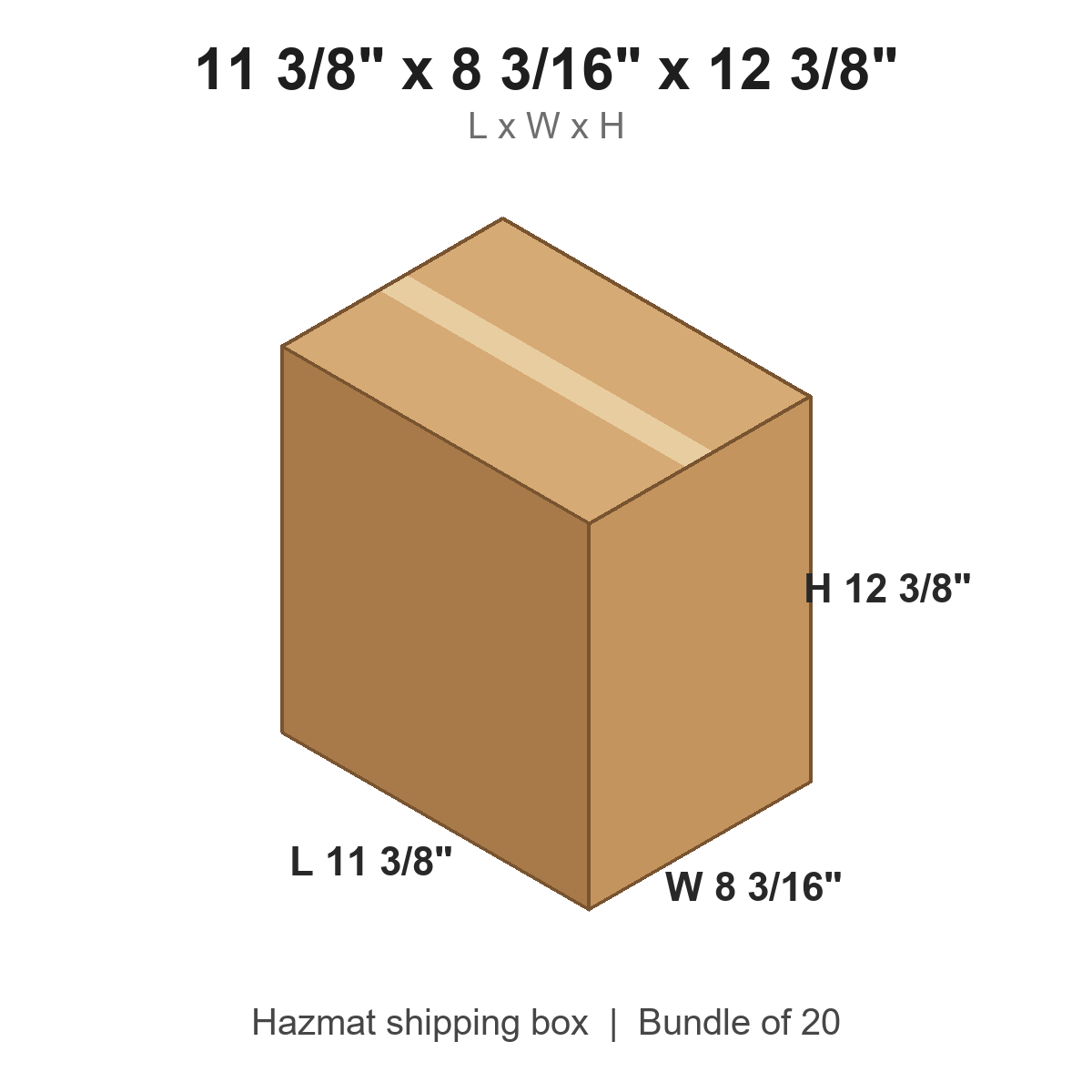11.375x8.1875x12.375 Gallon F-Style Paint Can Boxes