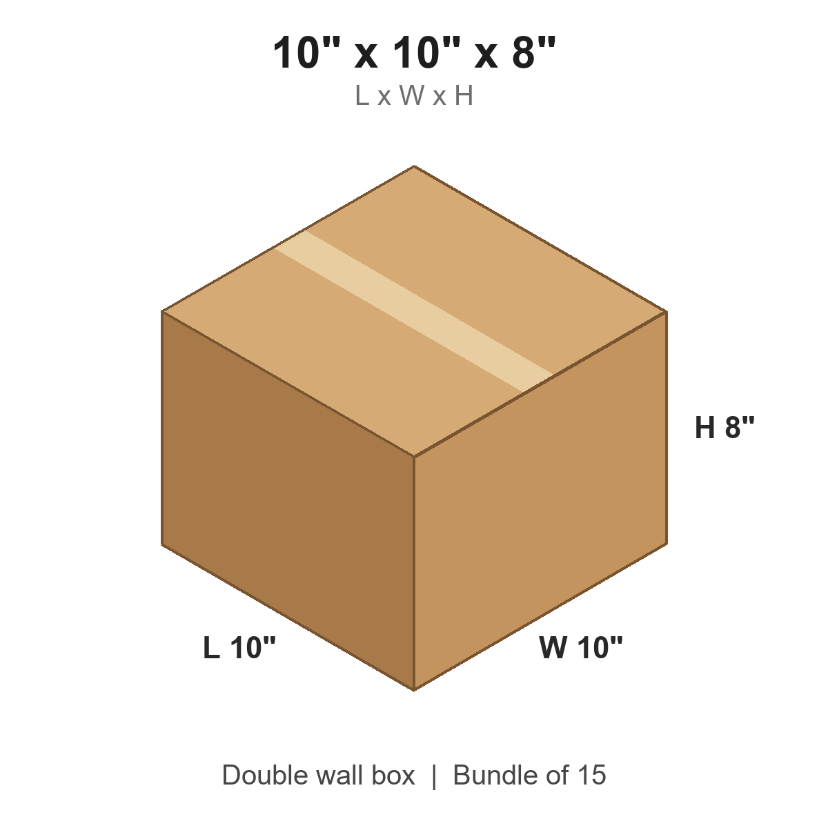 10x10x8 Double Wall Boxes