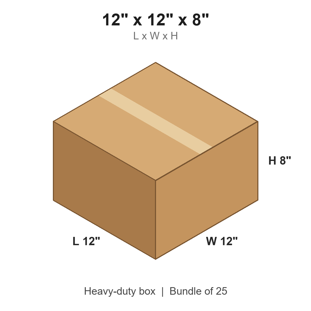 12x12x8 Heavy-Duty Boxes
