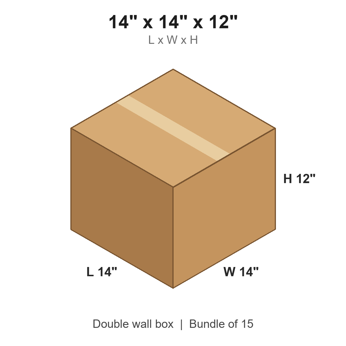 14x14x12 Double Wall Boxes