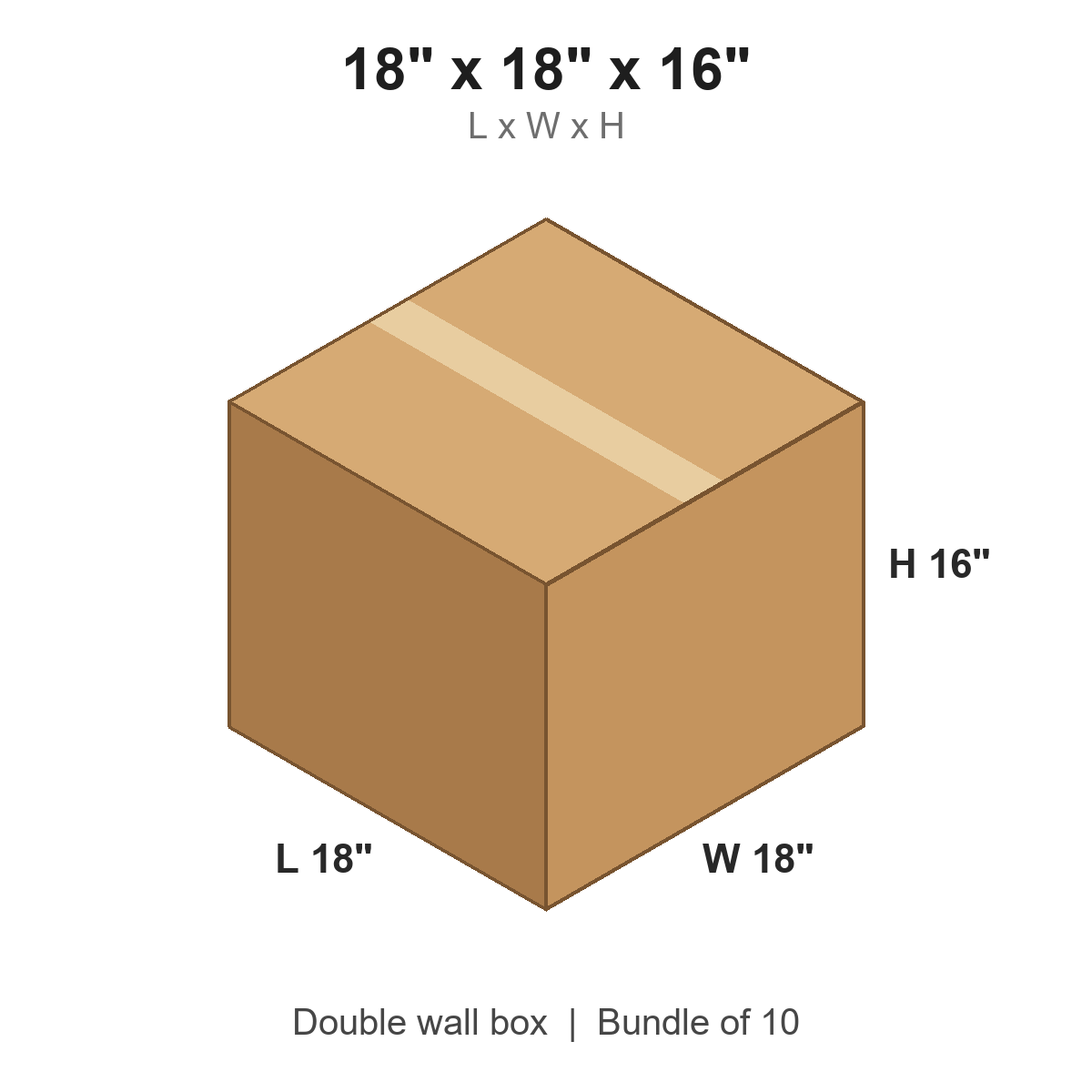 18x18x16 Double Wall Boxes