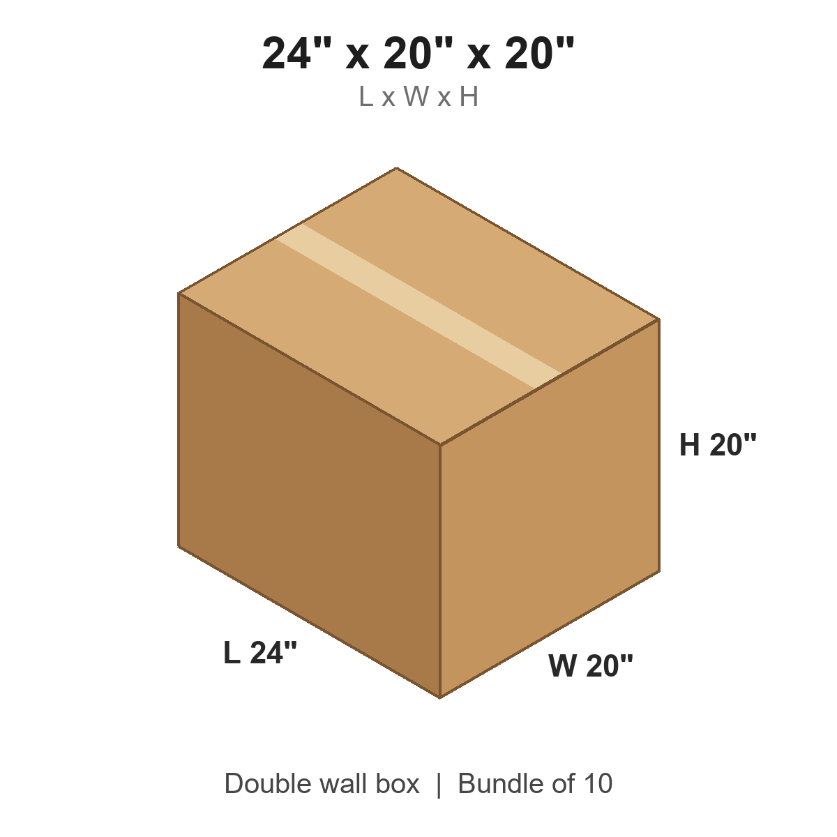 24x20x20 Double Wall Boxes