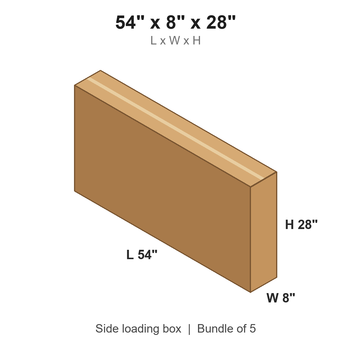 54x8x28 Side Loading Boxes