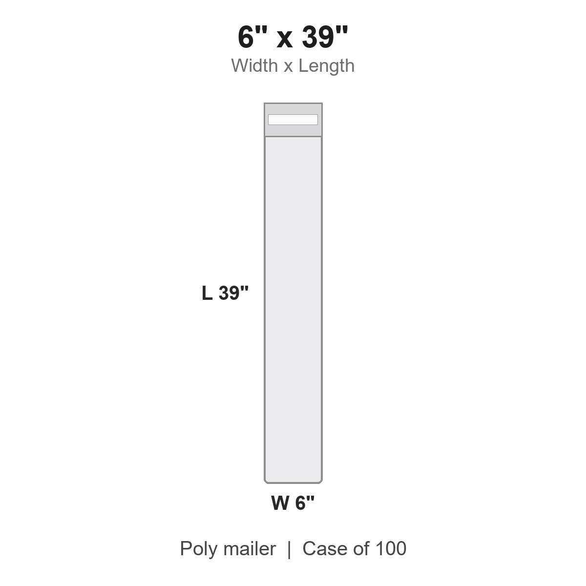 6" x 39" Poly Mailers