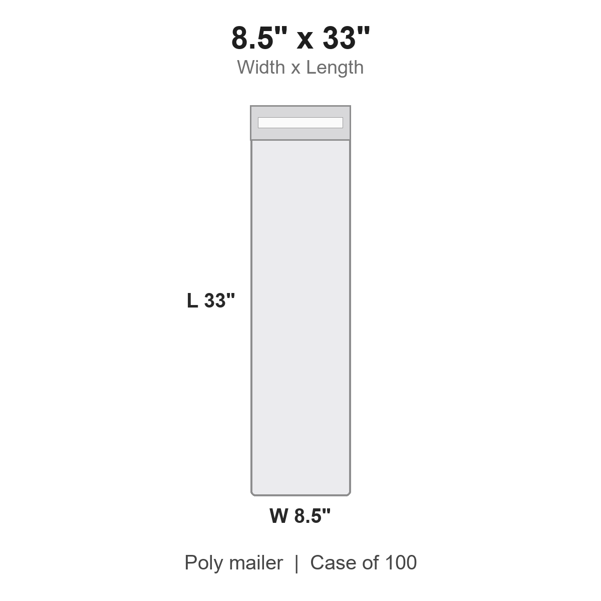 8.5" x 33" Poly Mailers