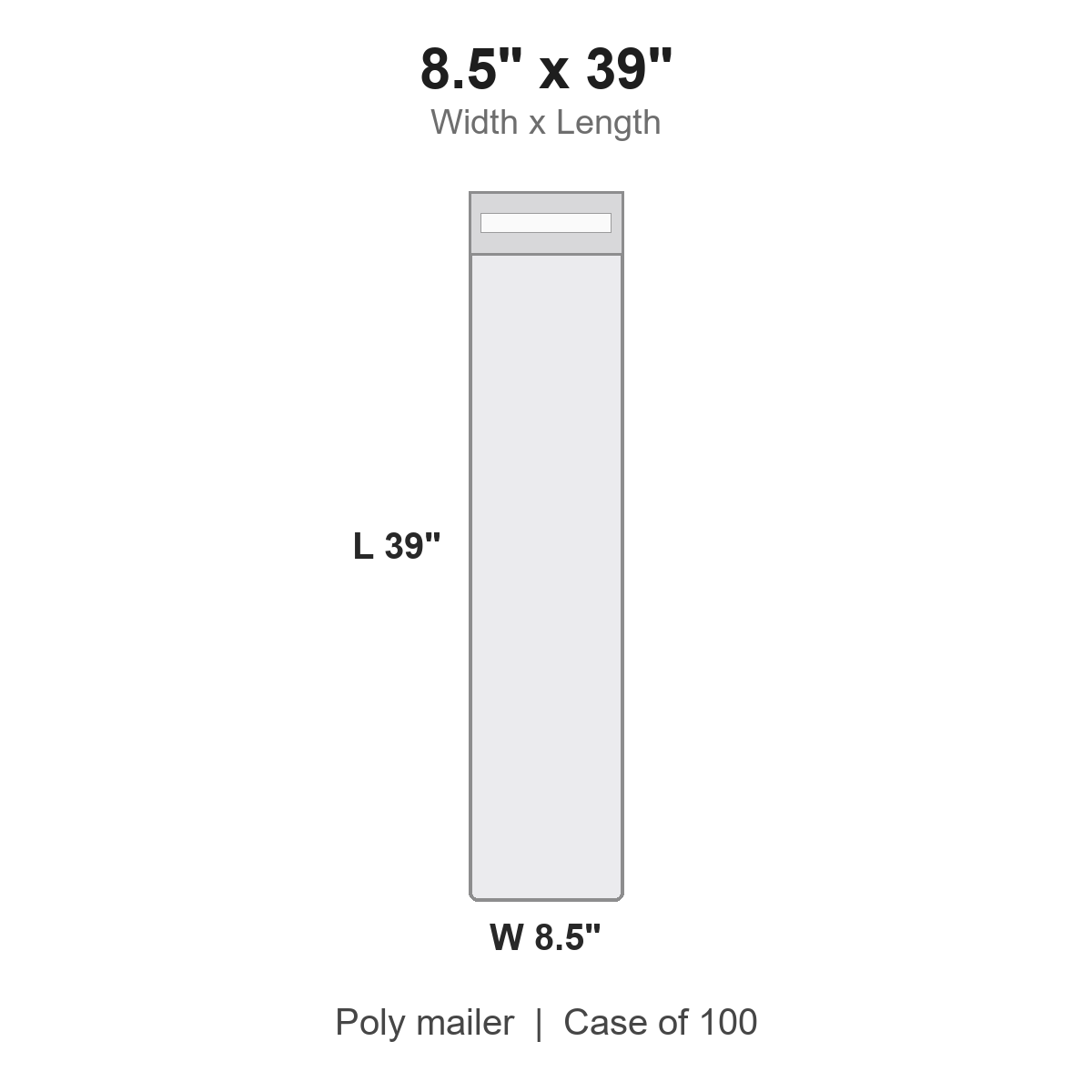 8.5" x 39" Poly Mailers