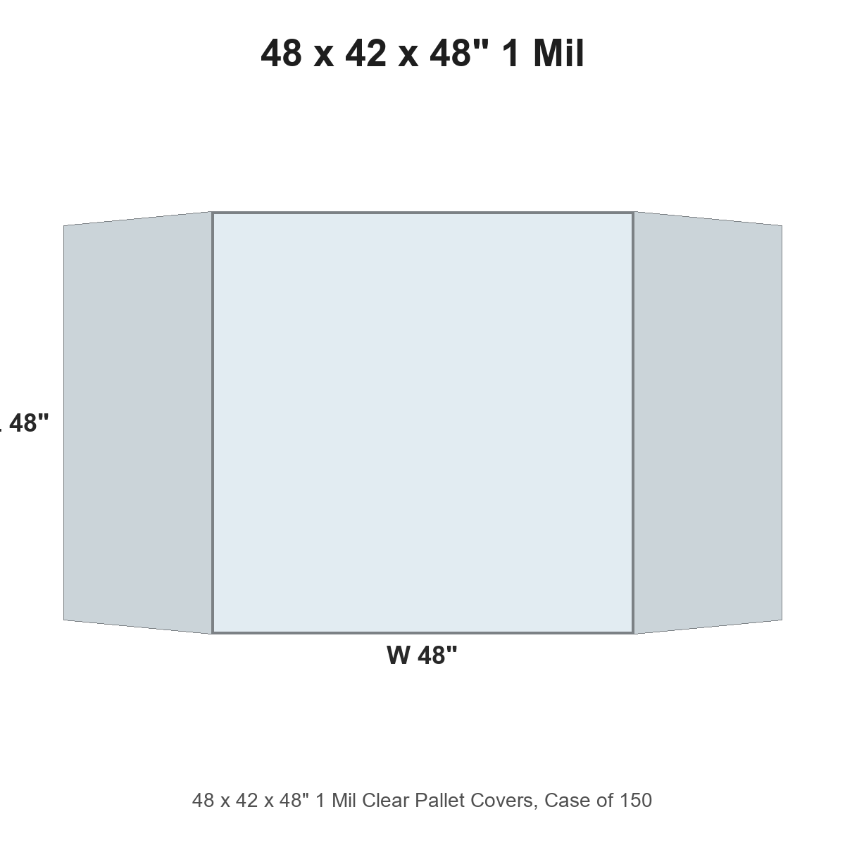 48 x 42 x 48" 1 Mil Clear Pallet Covers