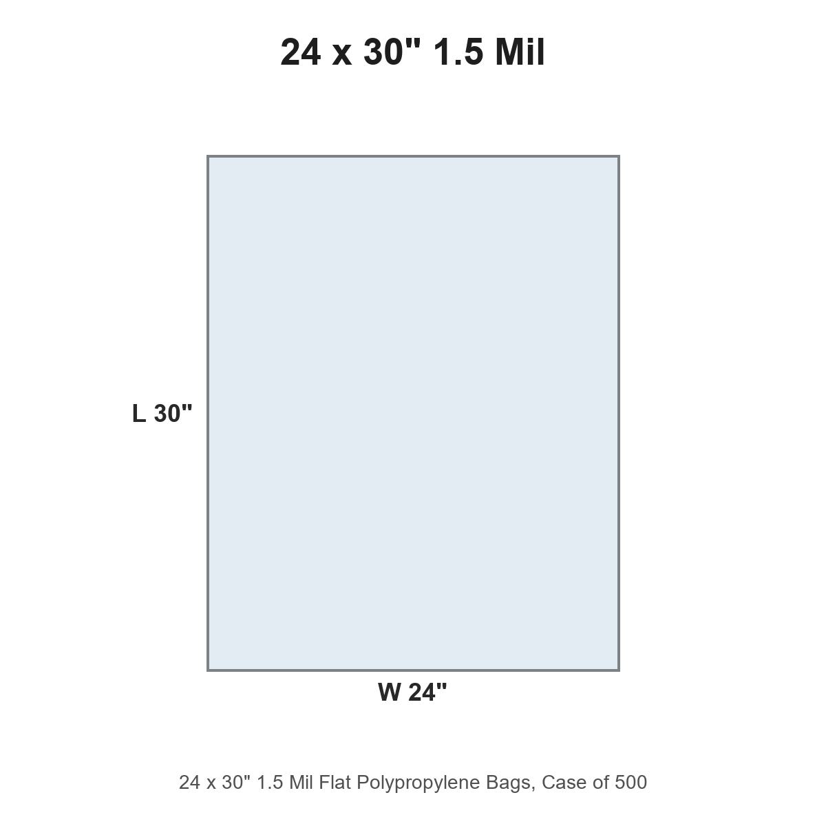 24 x 30" 1.5 Mil Flat Polypropylene Bags