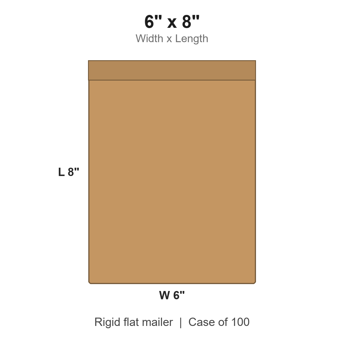 6" x 8" Kraft Rigid Flat Mailers