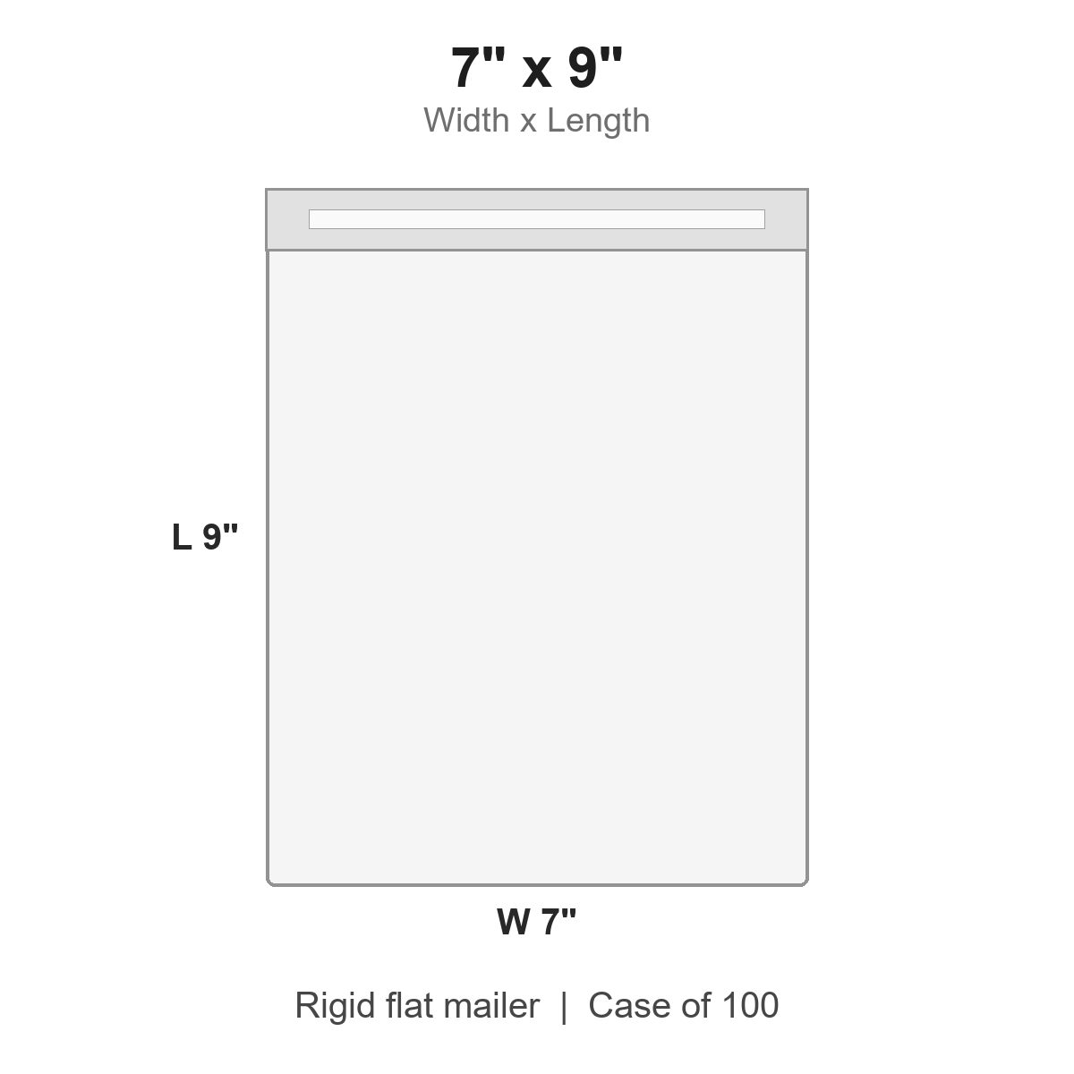 7" x 9" Self-Seal White Rigid Flat Mailers Plus