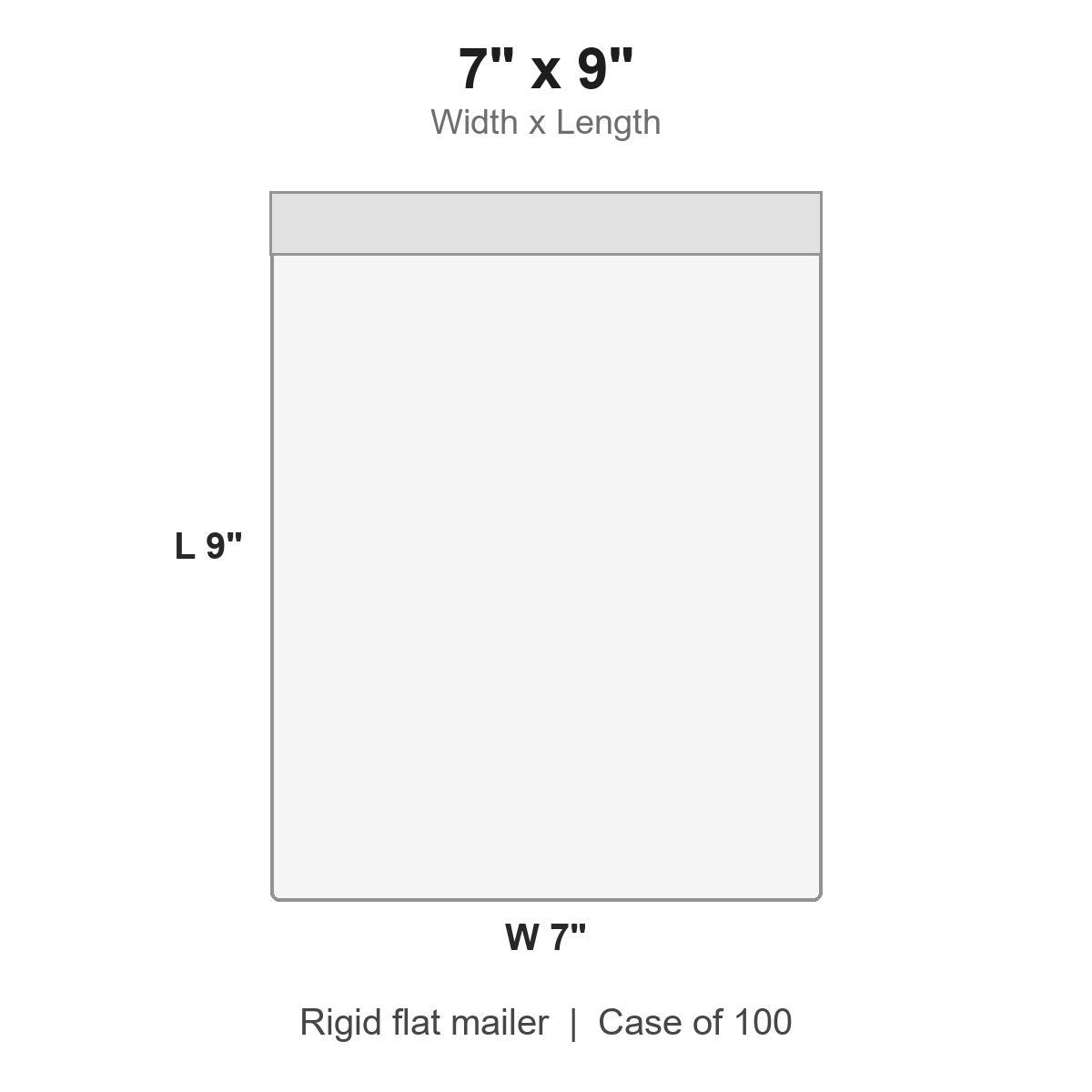 7" x 9" White Rigid Flat Mailers