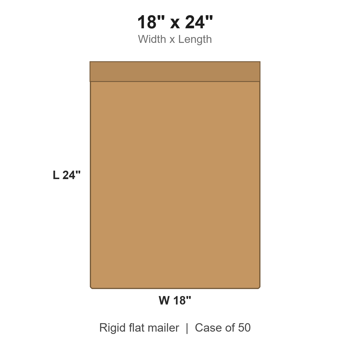 18" x 24" Kraft Rigid Flat Mailers