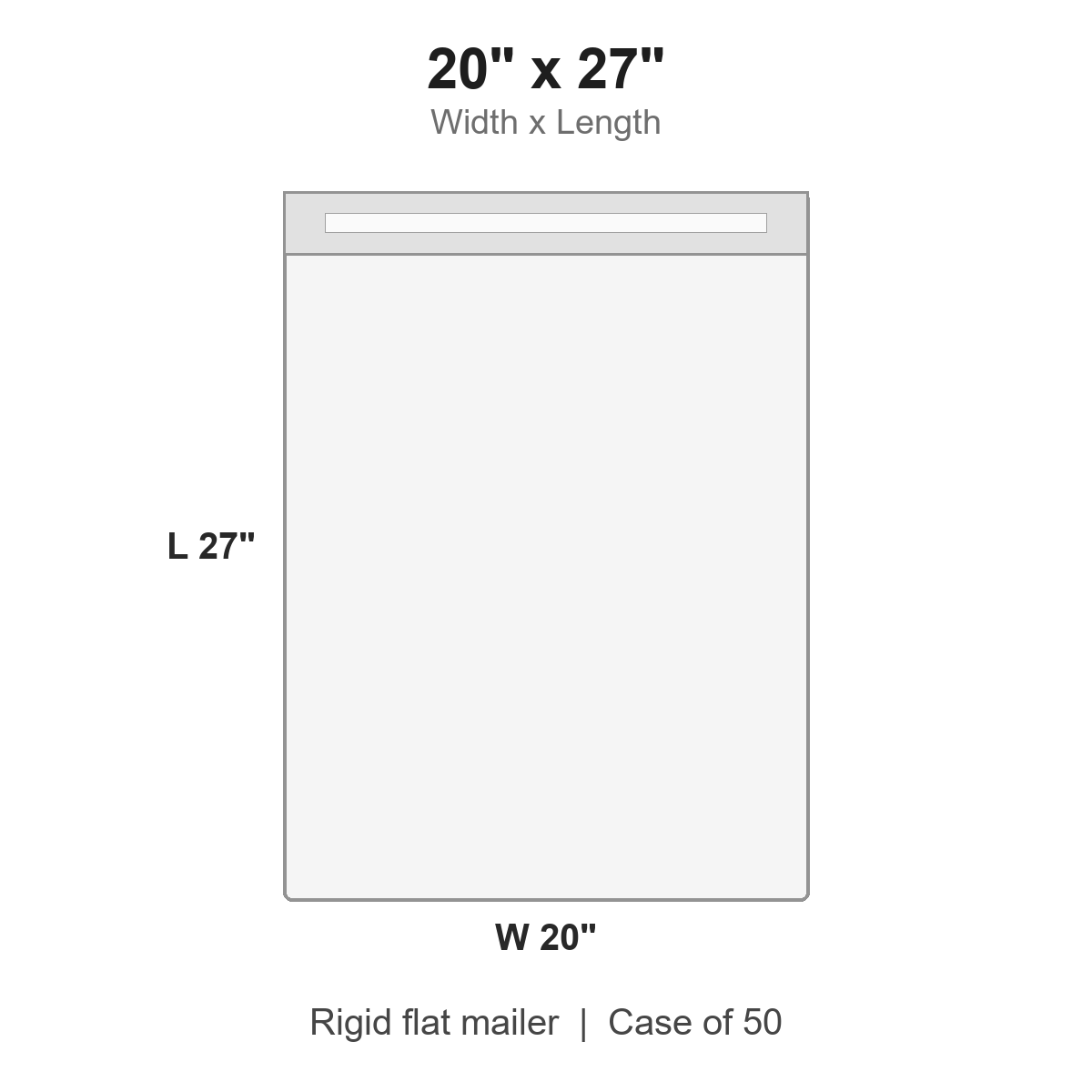 20" x 27" Self-Seal White Rigid Flat Mailers Plus