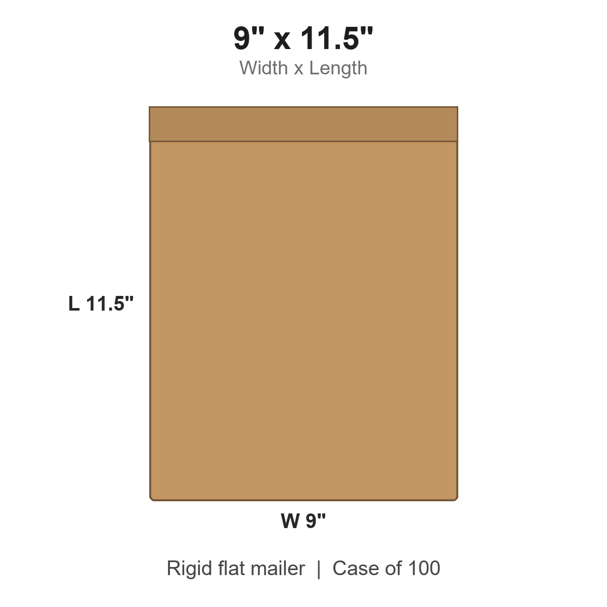 9" x 11.5" Kraft Rigid Flat Mailers
