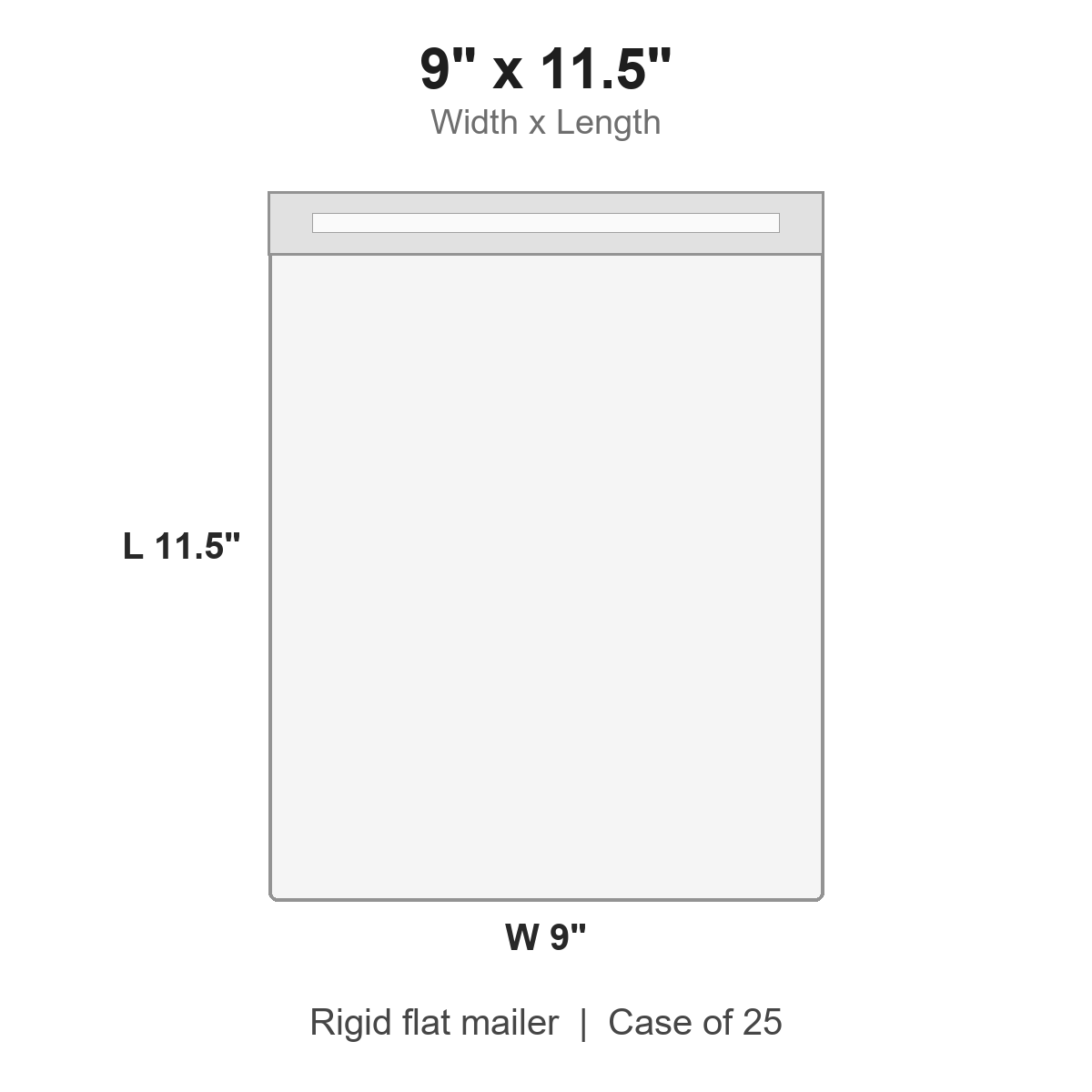 9" x 11.5" Self-Seal White Rigid Flat Mailers Plus