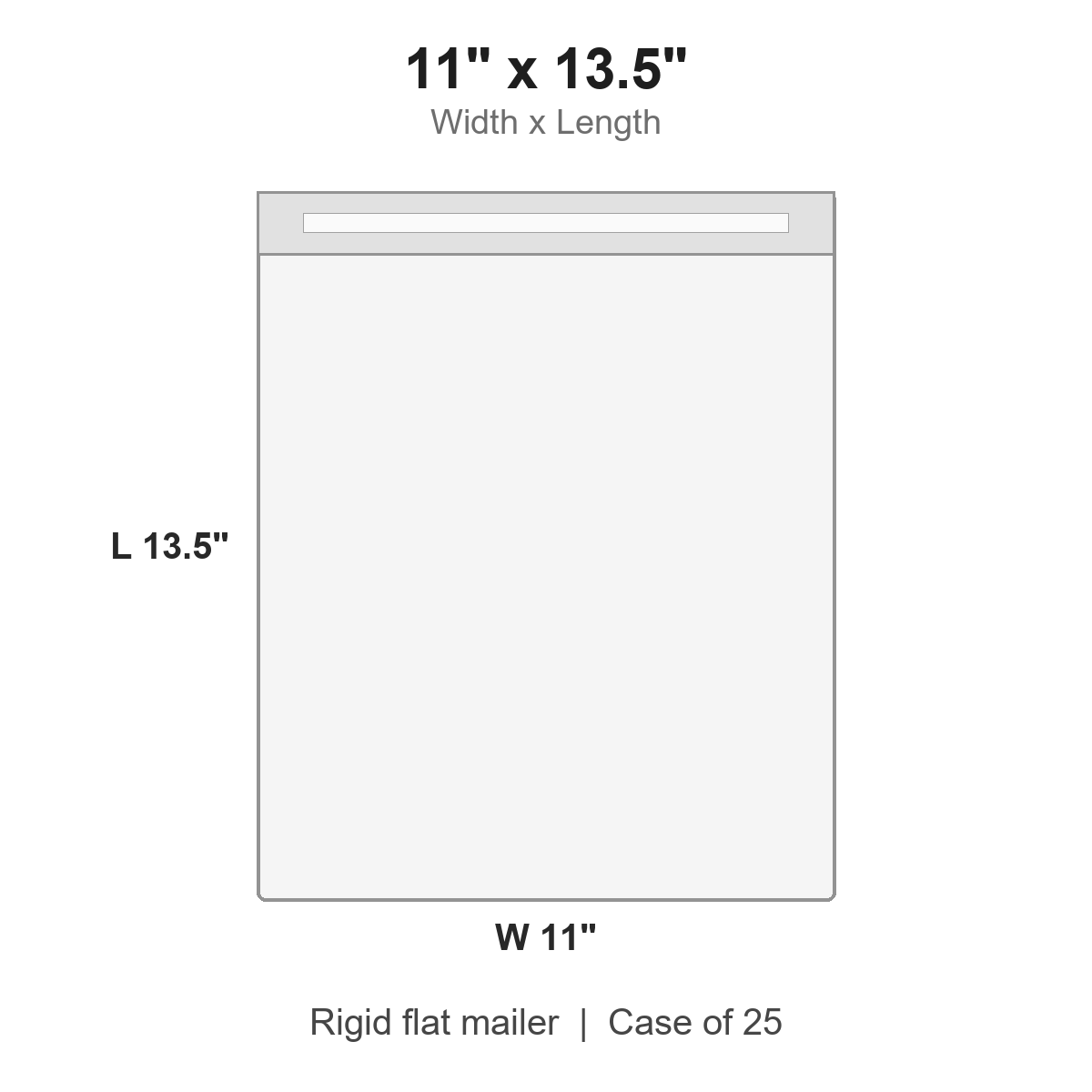 11" x 13.5" Self-Seal White Rigid Flat Mailers Plus