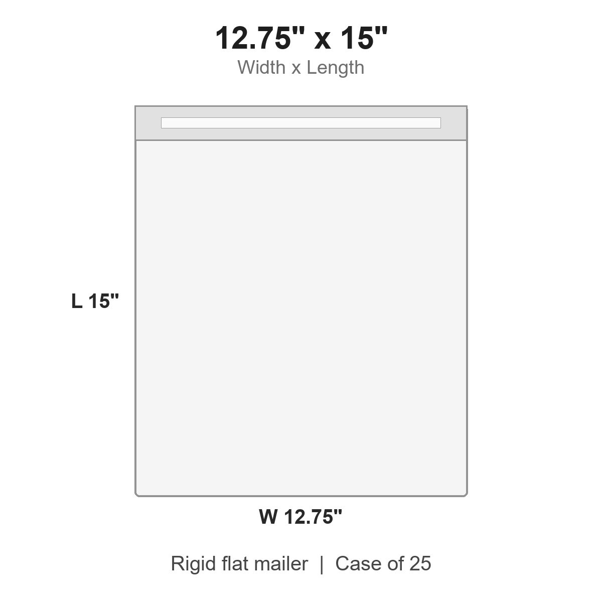 12.75" x 15" Self-Seal White Rigid Flat Mailers Plus