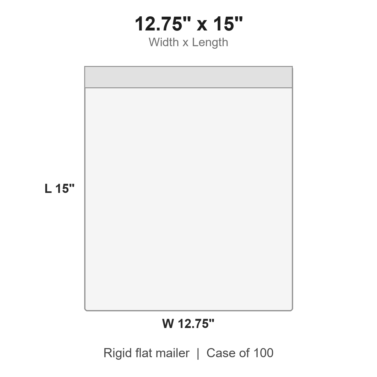 12.75" x 15" White Rigid Flat Mailers