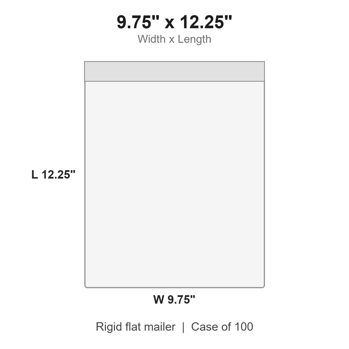 9.75" x 12.25" White Rigid Flat Mailers