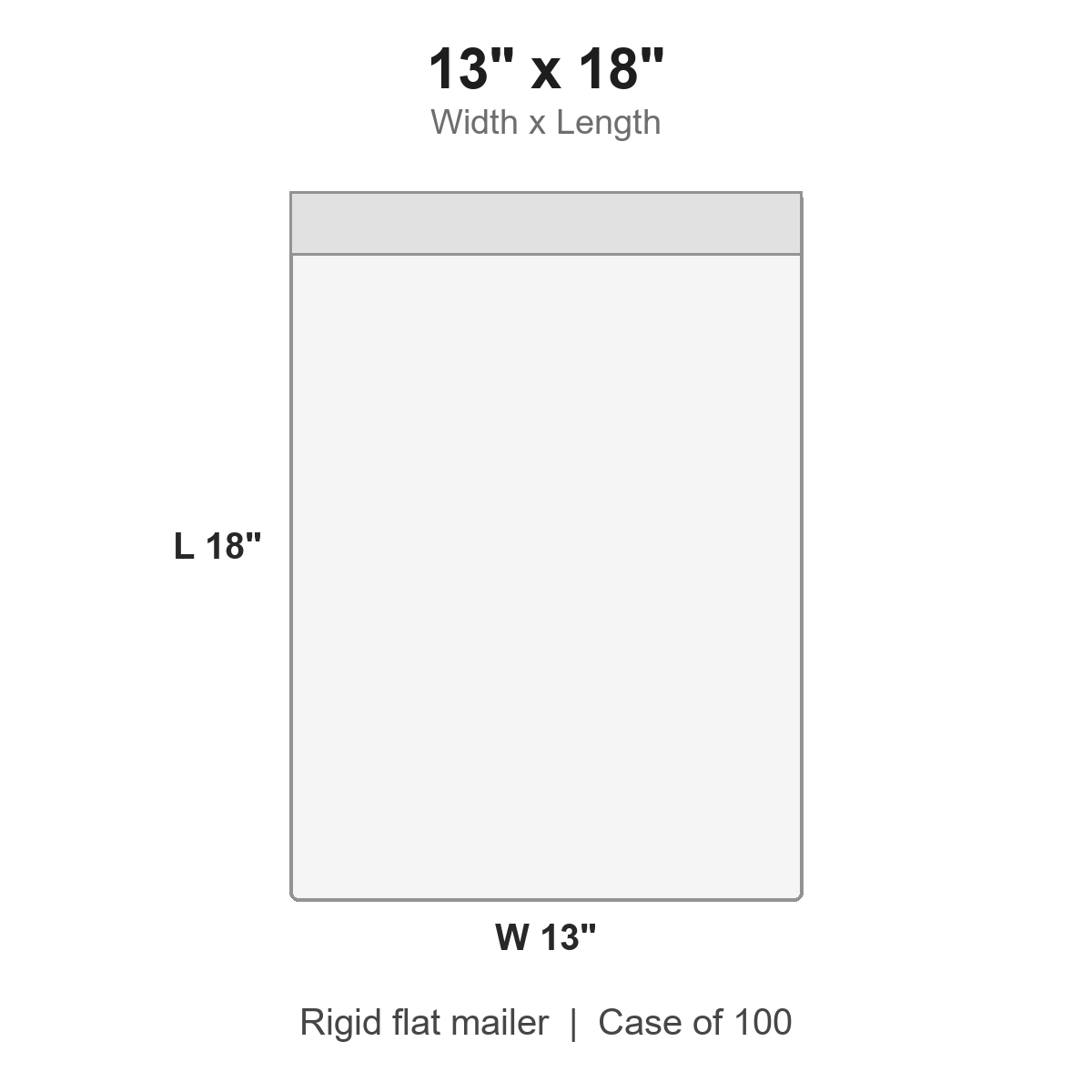 13" x 18" White Rigid Flat Mailers