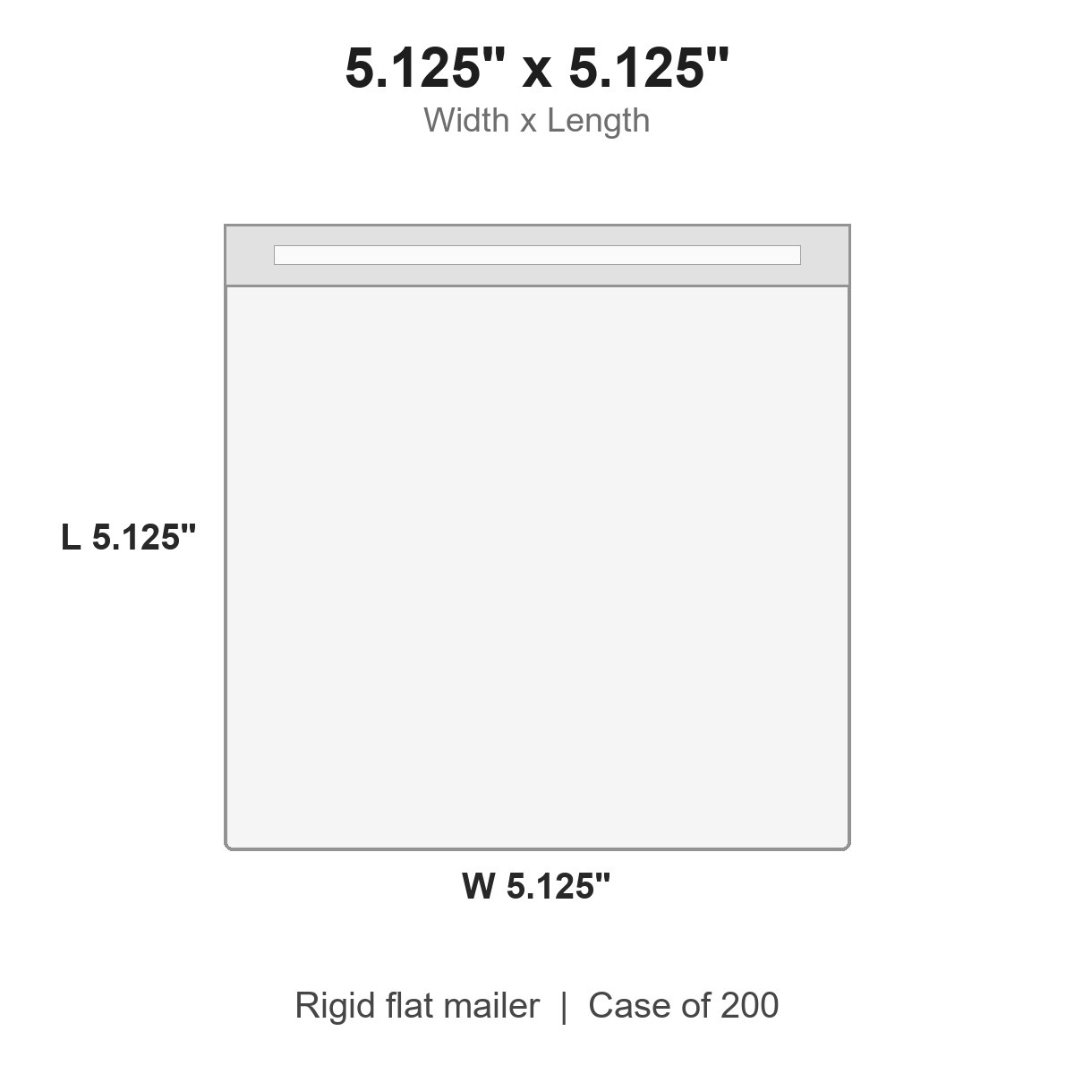 5.125" x 5.125" Self-Seal White Rigid Flat Mailers Plus