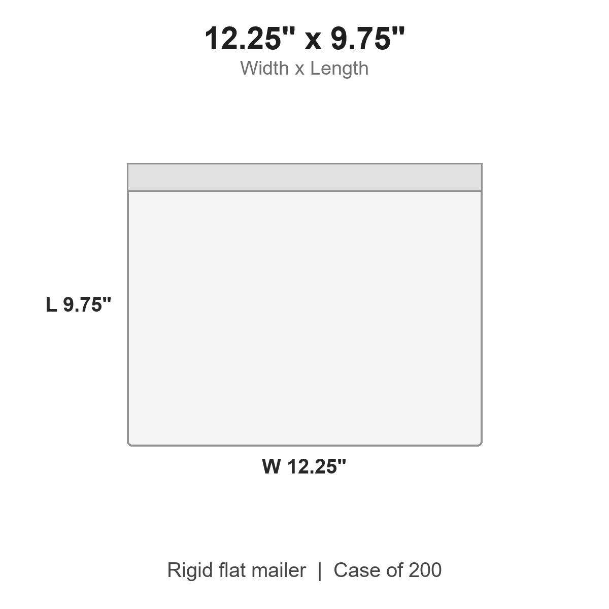 12.25" x 9.75" White Rigid Flat Mailers