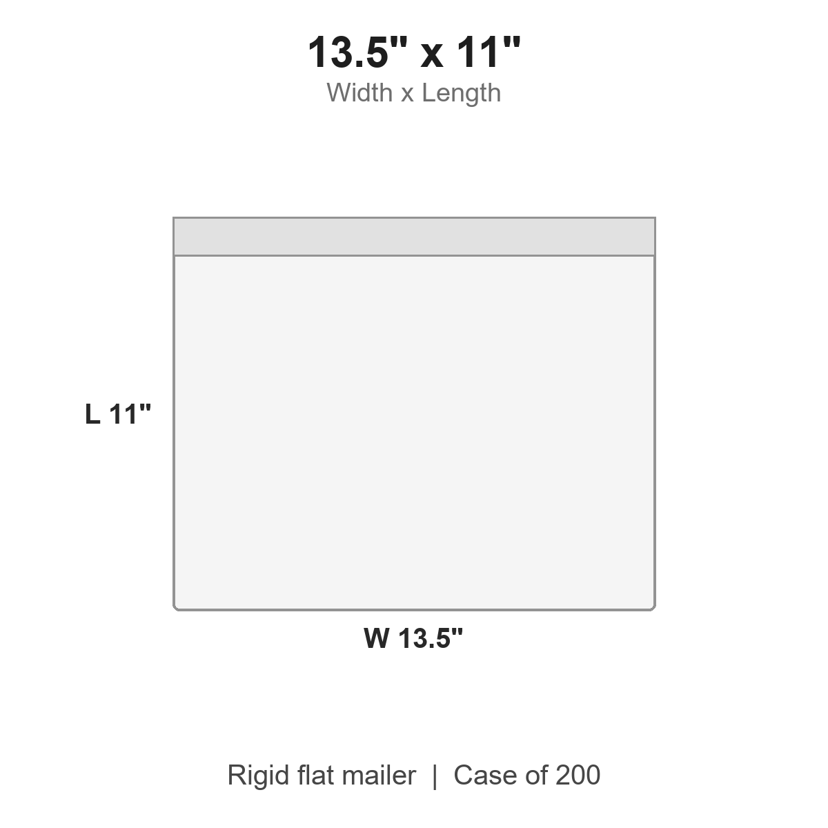 13.5" x 11" White Rigid Flat Mailers