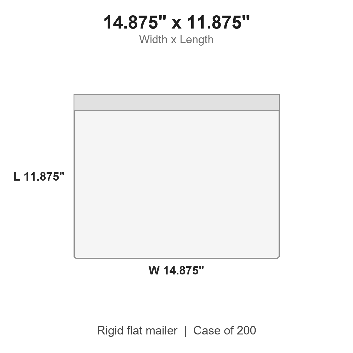 14.875" x 11.875" White Rigid Flat Mailers