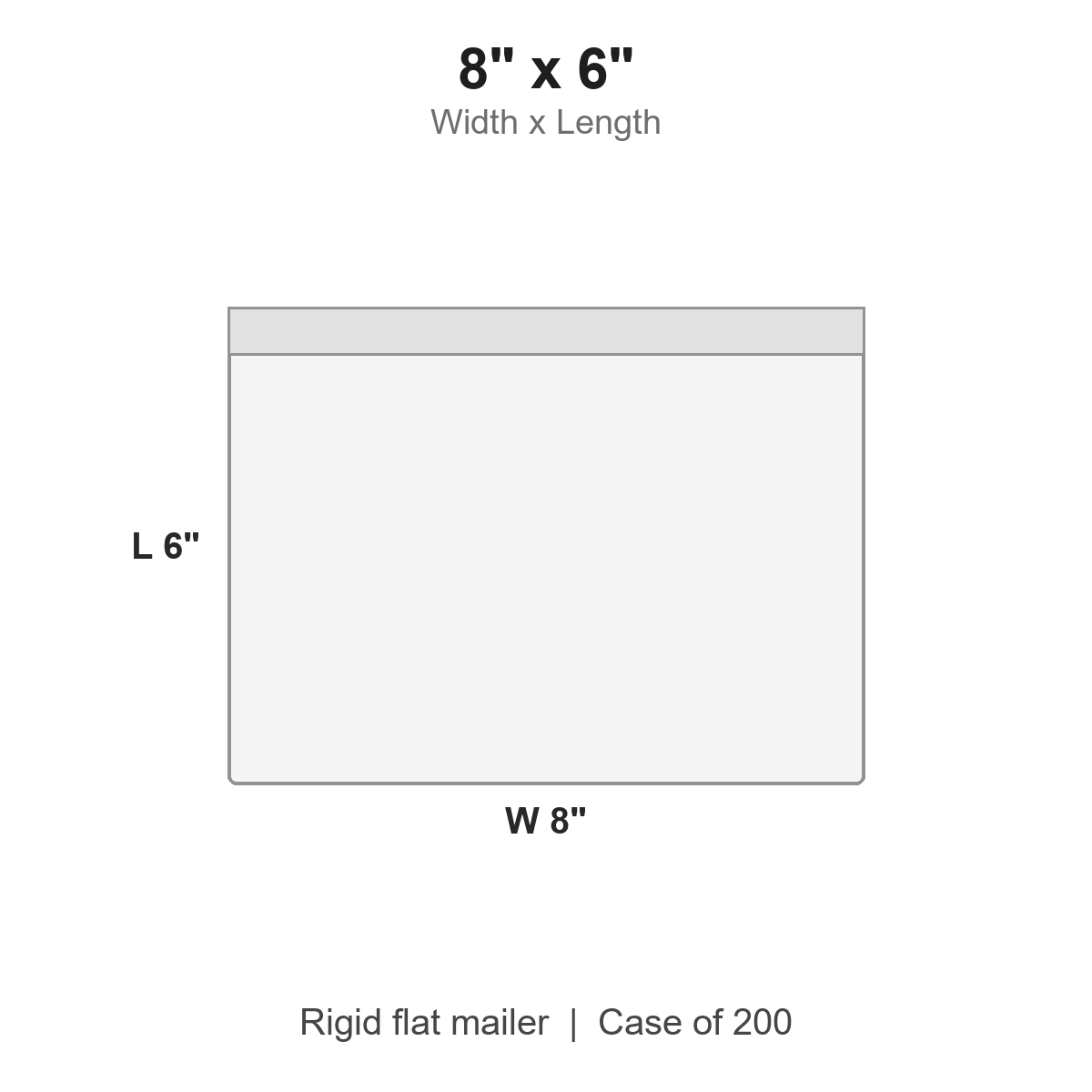 8" x 6" White Rigid Flat Mailers