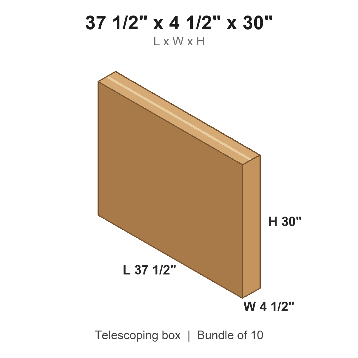 37.5x4.5x30 Telescoping Outer Boxes