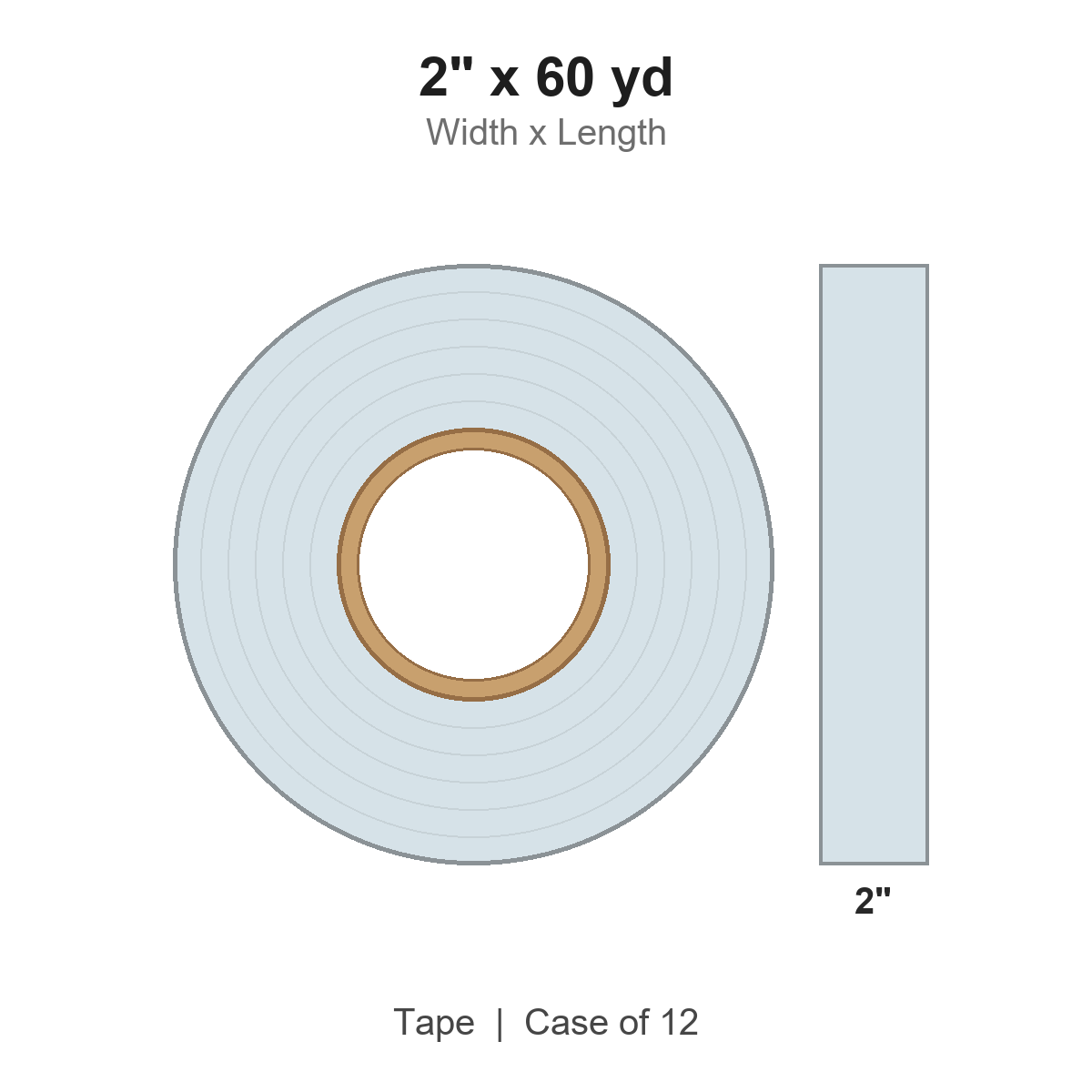 2" x 60 yd Strapping Tape