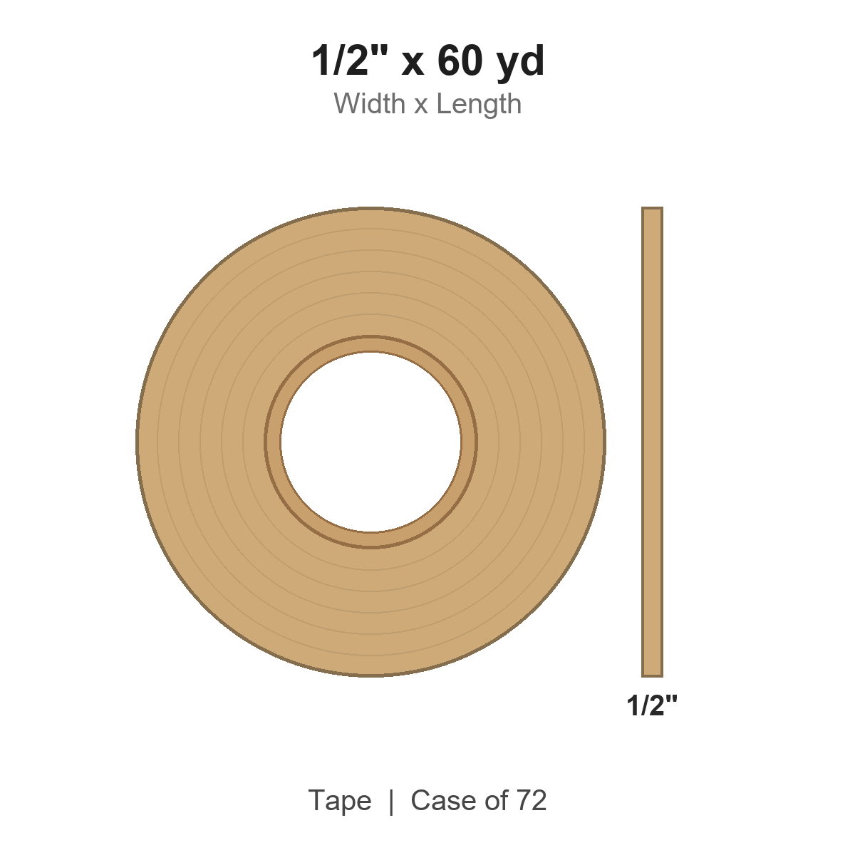 1/2" x 60 yd Masking Tape