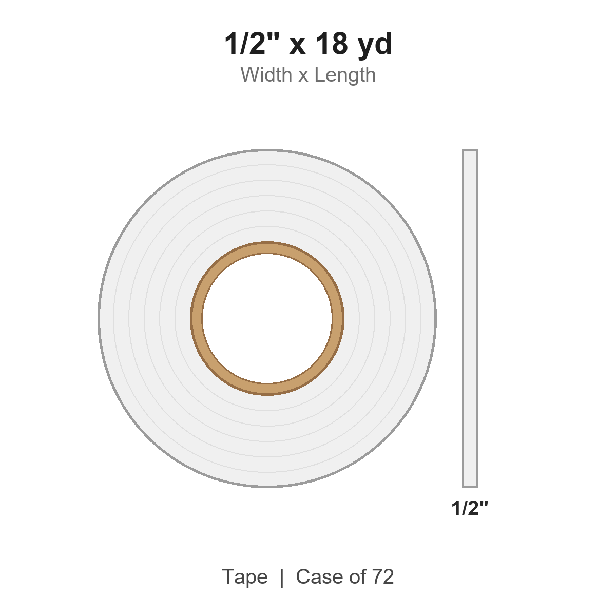 1/2" x 18 yd Heavy-Duty Adhesive Transfer Tape