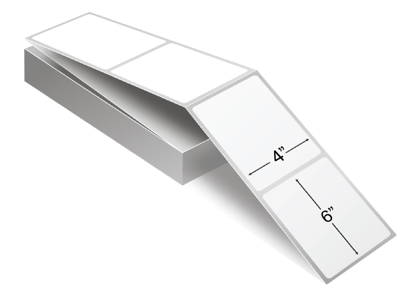 4"X6" Direct Thermal Label, Fanfold