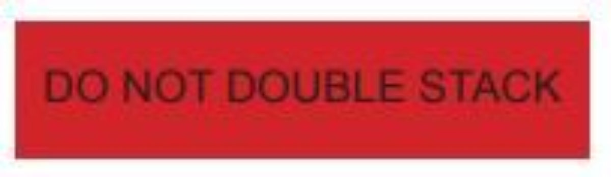 19.7 X 5000 X 80 - CLEAR WITH RED AND BLACK PRINT "DO NOT DOUBLE STACK"; 40 RLS/plt