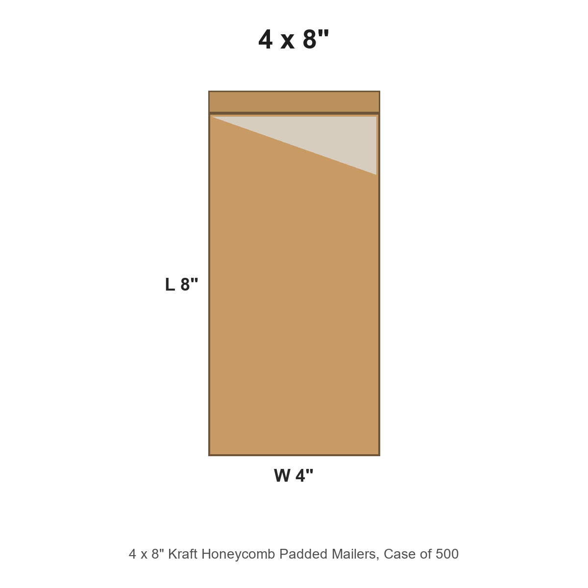 4 x 8" Kraft Honeycomb Padded Mailers