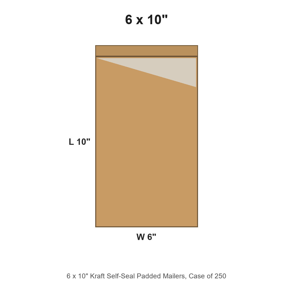 6 x 10" Kraft Self-Seal Padded Mailers