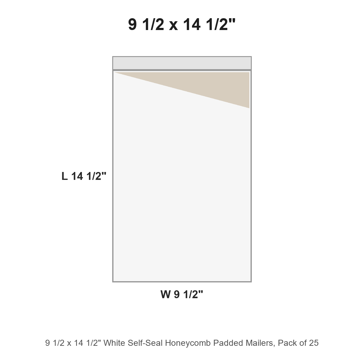 9 1/2 x 14 1/2" White Self-Seal Honeycomb Padded Mailers