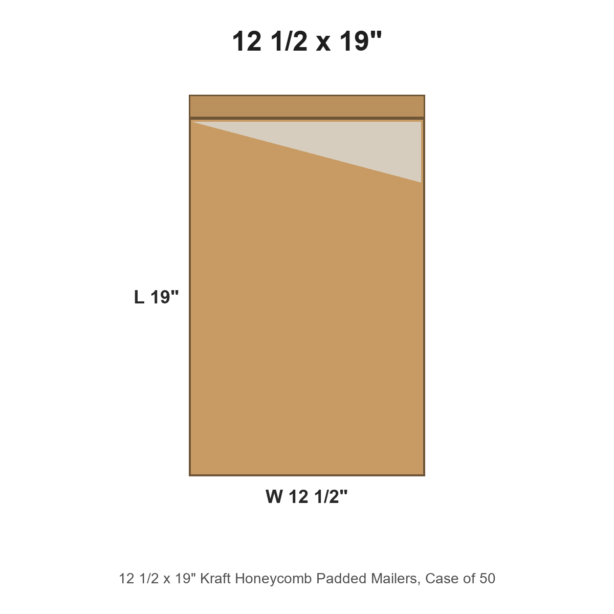 12 1/2 x 19" Kraft Honeycomb Padded Mailers