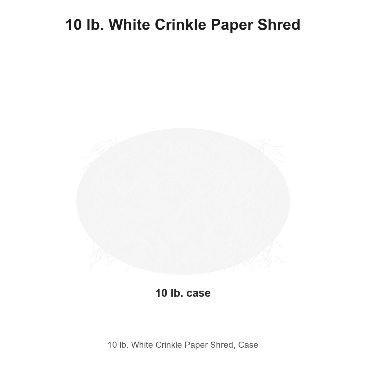 10 lb. White Crinkle Paper Shred, Case