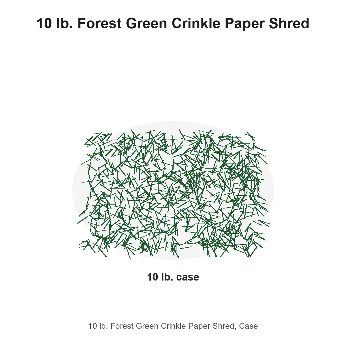 10 lb. Forest Green Crinkle Paper Shred, Case