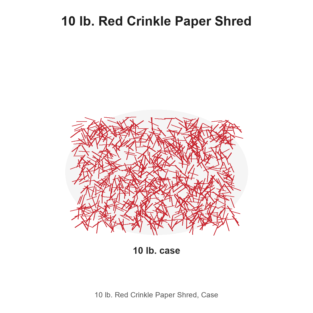 10 lb. Red Crinkle Paper Shred, Case