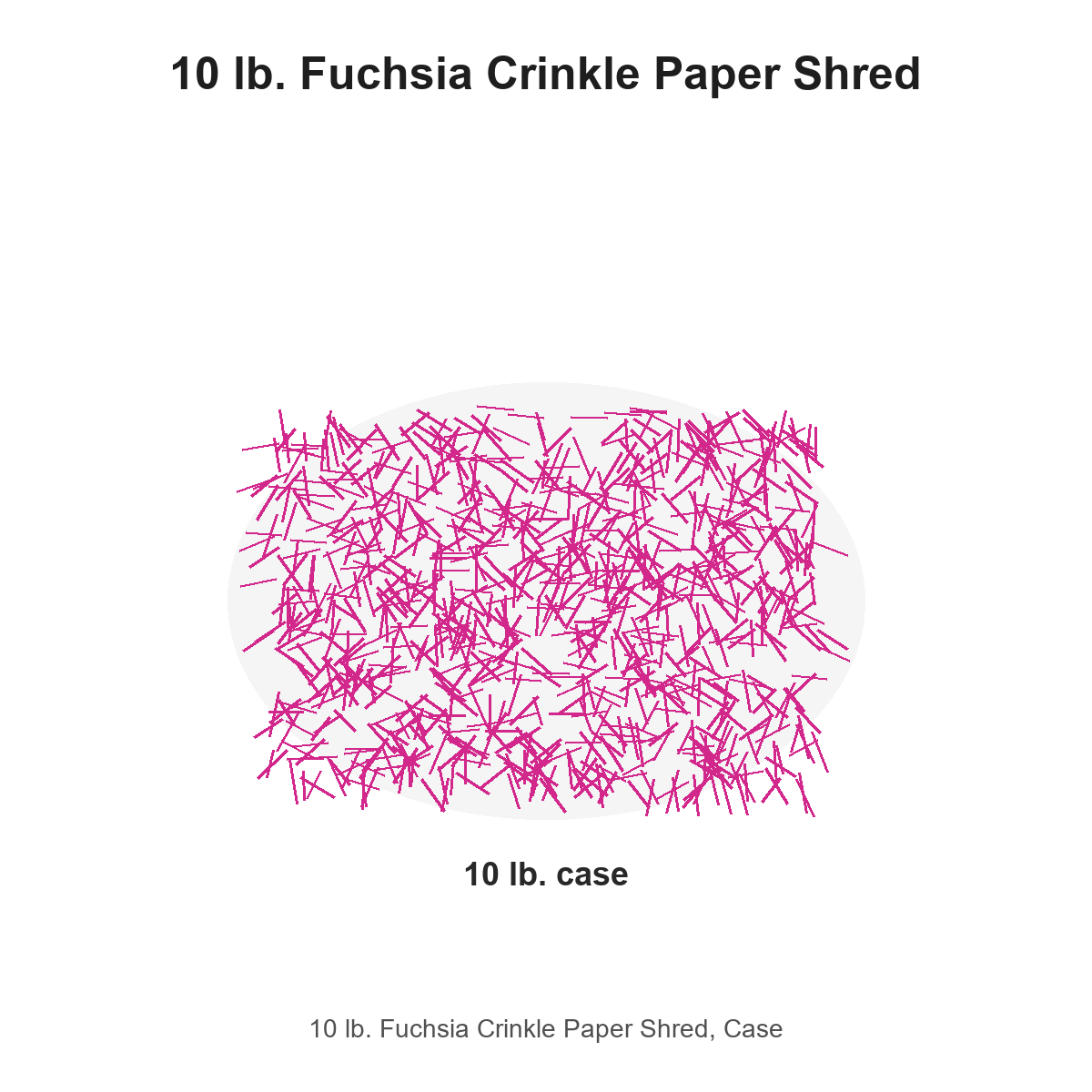 10 lb. Fuchsia Crinkle Paper Shred, Case