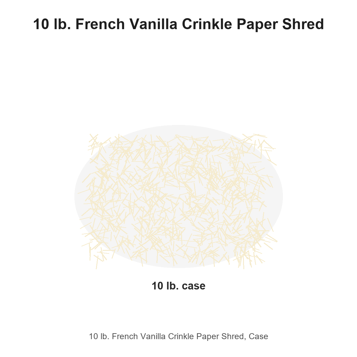 10 lb. French Vanilla Crinkle Paper Shred, Case