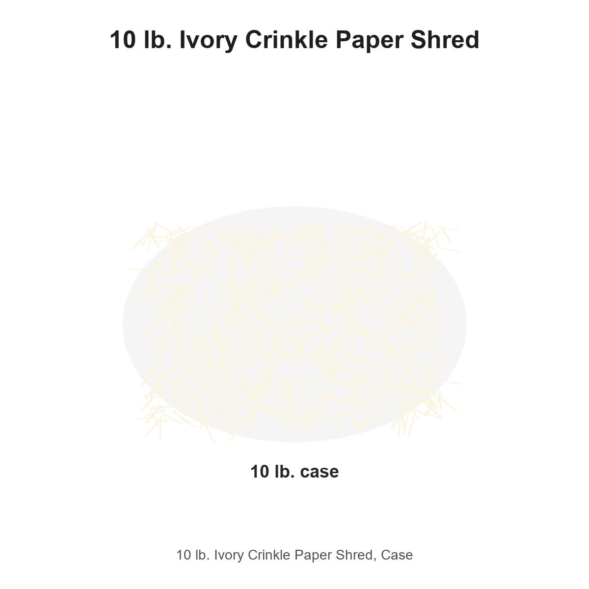 10 lb. Ivory Crinkle Paper Shred, Case