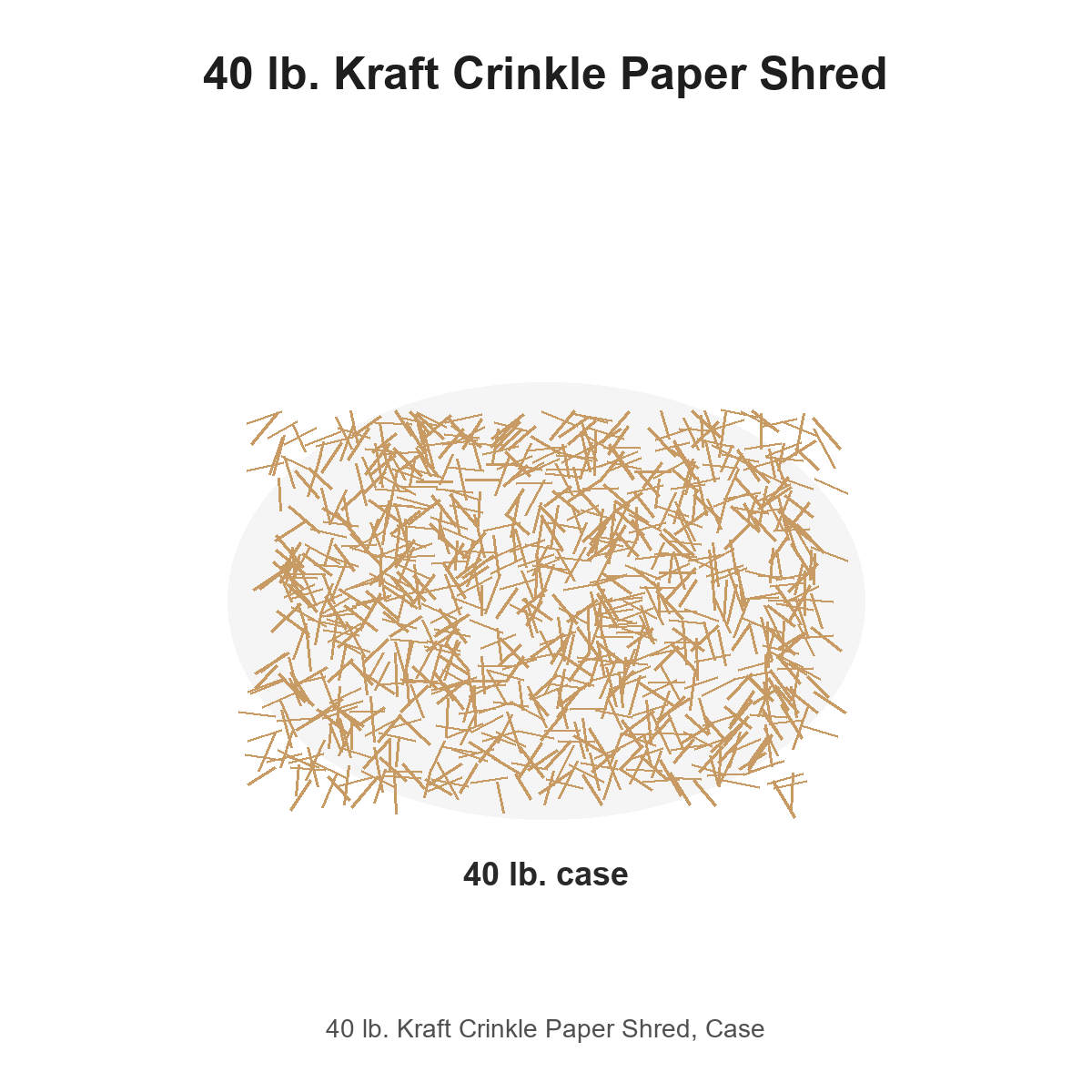 40 lb. Kraft Crinkle Paper Shred, Case